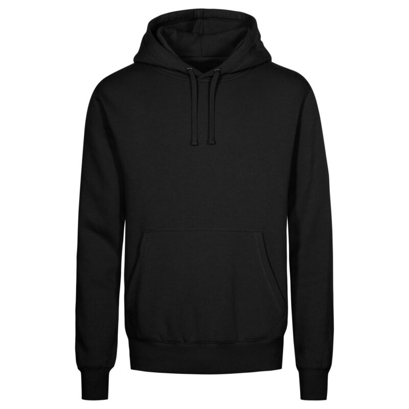 logodrauf.at Hoodie in Premium Qualitaet Herren schwarz mit Logodruck ab 1 Stück ebets GmbH