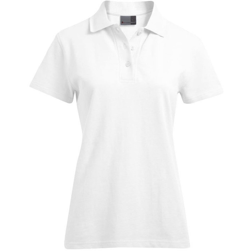 logodrauf.at Poloshirt Premium Damen weiss mit Logodruck ab 1 Stueck ebets GmbH